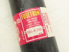 Buss FRS-R-200 FUSETRON Time Delay Fuse Dual Element 200A 600VAC Lot Of 6