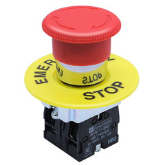 2NC 22Mm Emergency Stop Push Button Switch Red Mushroom Equipment E Sto