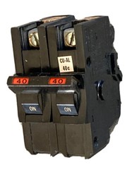 NA240 FPE Federal Pacific 2x NA140 40 Amp 1 Pole Stab-Lok Thick Wide Red w/ HTNA