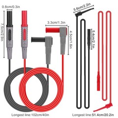 23 in 1 Multimeter Test Lead Kit Electrical Alligator for Meter Clip Probe