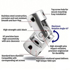 Metal Universal Shaft Coupling Stainless Steel Coupler Flexible Joint Connector