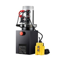 12V 1.6kW Double-Acting Hydraulic Pump, 3200 PSI, 10qt Tank