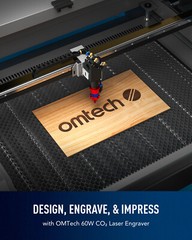 OMTech 28×20 60W CO2 Laser Engraving Machine wIth Autofocus CW5200 Water Chiller