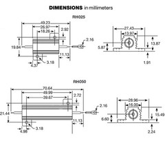 Lot: 26 Dale RH-25 and RH-50 50W 25W Power Resistors 75 ohms 1% Aluminum Housing