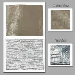 Heat Reflective Barrier Adhesive Backed Aluminum Fiberglass Cloth Sheet