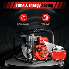 7.5HP 3000W Gas Power Semi-Trash Water Pump High Pressure Garden Irrigation
