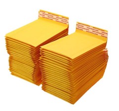 50 #0 6×10 Kraft Bubble Envelopes Padded Shipping Mailers 6.5″x9″