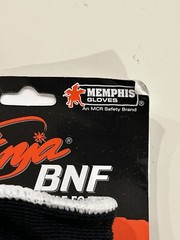Memphis Gloves Ninja BNF 15 Gauge Nitrile Coated Palm Blk/Gray Sz.Lg N96790L-NWT