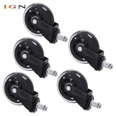 5 Pack 3 Inch Office Chair Caster Swivel Wheels Replacement Heavy Duty Low-Noise
