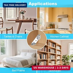12-Pack Premium Stainless Steel Corner Brackets for Wood Frame, Universal Metal