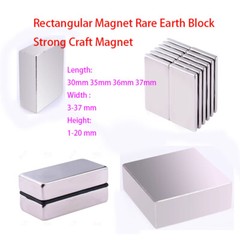 L30-37mm W3-37mm H1-20mm Rectangular Magnet Rare Earth Block Strong Craft Magnet
