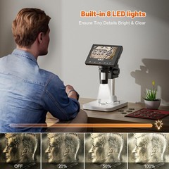 High-Definition Coin Microscope 1000x – LED Illumination & USB PC Compatibility