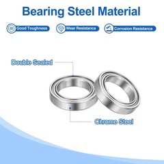 8pcs R1212ZZ 1/2″ ID x 3/4″ OD x 5/32″ Height Z3 Ball Bearings Silver Tone