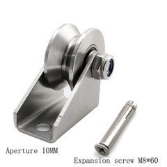 Heavy Duty Detachable Oblique V-Groove Pulley Stainless Steel Roller Wheel
