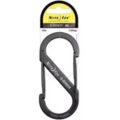Nite Ize Sb5-03-01 Double Gated Carabiner, 4-3/8 In., Black