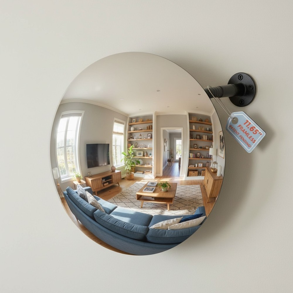 11.65″ Round Corner Convex Mirror Security Safety Outdoor Driveway Garage Wid…