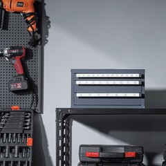 VEVOR Drill Bit Dispenser Organizer Cabinet Three-Drawer for 1/16in to 1/2in