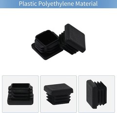 1″ 1×1 Square Tube End Cap Plastic Plugs 12Pcs, 1″x1″ 1 Inch Tubing…
