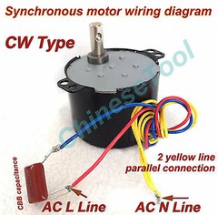 US stock Synchronous Motor 50KTYZ AC110V 120V 50/60Hz 50r/m CW/CCW 6W 1.4kgf.cm