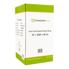 4 Rolls Cast Hand Pallet Stretch Wrap 18″ x 1000′ Bundling Clear Shrink Film