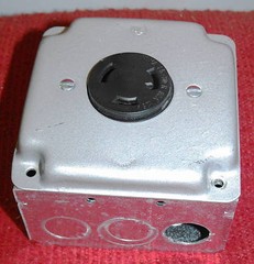 Pass & Seymour – NEMA L5-30-R, 30A@125VAC Receptacle mounted in a 2-Gang Box