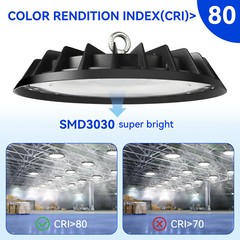 2Pack 300W UFO LED High Bay Light 6000K Industrial Warehouse Gym Shop Lighting