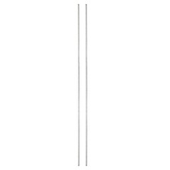 2Pcs Compression Spring 2mm OD 0.3mm Wire Size 300mm Free Length Silver Tone