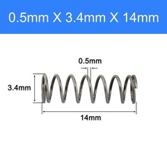 Spring Steel Compression Spring Pressure Coil Spring 0.5mm Wire OD 3-10mm DIY