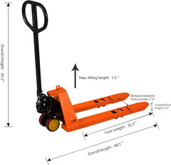 Tory Mini Pallet Jack, 2200 Lbs Capacity, Foldable Forks, Compact Design