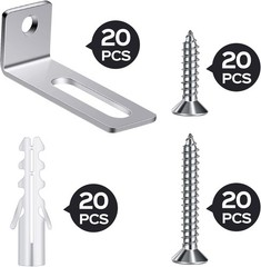 Oudain 20 Set Whiteboard Brackets Installation Hardware Kit White