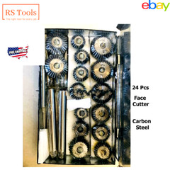 Engine Valve Seat High Carbon Steel Hcs Face Cutter Set 24 Pcs USA RSTOOLS