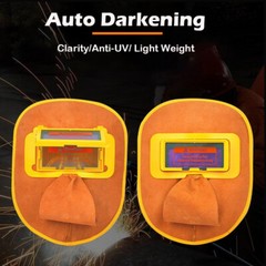 Solar Auto Darkening Filter Lens Welder Leather Hood Welding Helmet Mask NEW