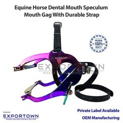 Premium multicolor Full Mouth Gag Equine Horse Dental Speculum Durable Straps