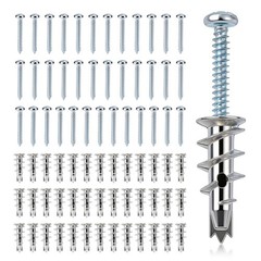 116 Pcs Premium Zinc Self-Drilling Drywall Anchors and Screws Kit, Heavy Duty…