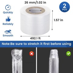 Mini Stretch Wrap Film Unheated Shrink Wrap Roll for Bottles/Jars Seal Packing (