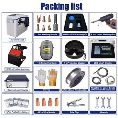 Raycus CW 1500W 4IN1 Handheld Fiber Laser Welder Metal Welding Tool CE FDA