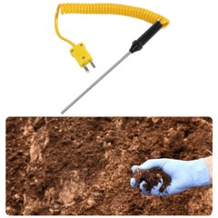2/4pcs K-Type Thermocouple Probe Digital Thermometer Steel Sensor Spiral Cable