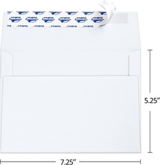 A7 Invitation Envelopes 100 Qty Self Seal White 120GSM 5×7 Wedding Baby Shower