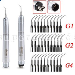 NSK Style Dental Ultrasonic Air Perio Scaler Handpiece Hygienist 2/4 Hole + Tips