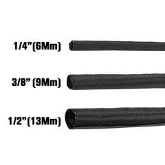 Braided Split Sleeving Wire Loom Tubing Cable insulated Sleeve Cord Protector
