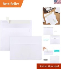 50 Pack White A7 Self-Seal Envelopes for Invitations & Mailing
