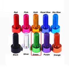M6 Aluminum Alloy Allen Hex Socket Cap Head Screws Bolts Thread Length 8mm- 40mm