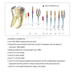 AZDENT Dental Endodontic Endo Rotary Files Heat Activated Niti Engine Use 25mm