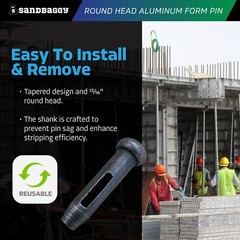 Sandbaggy Round Head Aluminum Form Pin (Reusable) – Concrete Formwork Wedge Pins