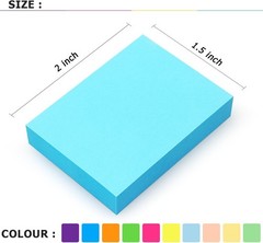 20 Pads Notes 10 Colors 1.5 x 2 Inches Small Post It Notes 100 Sheets