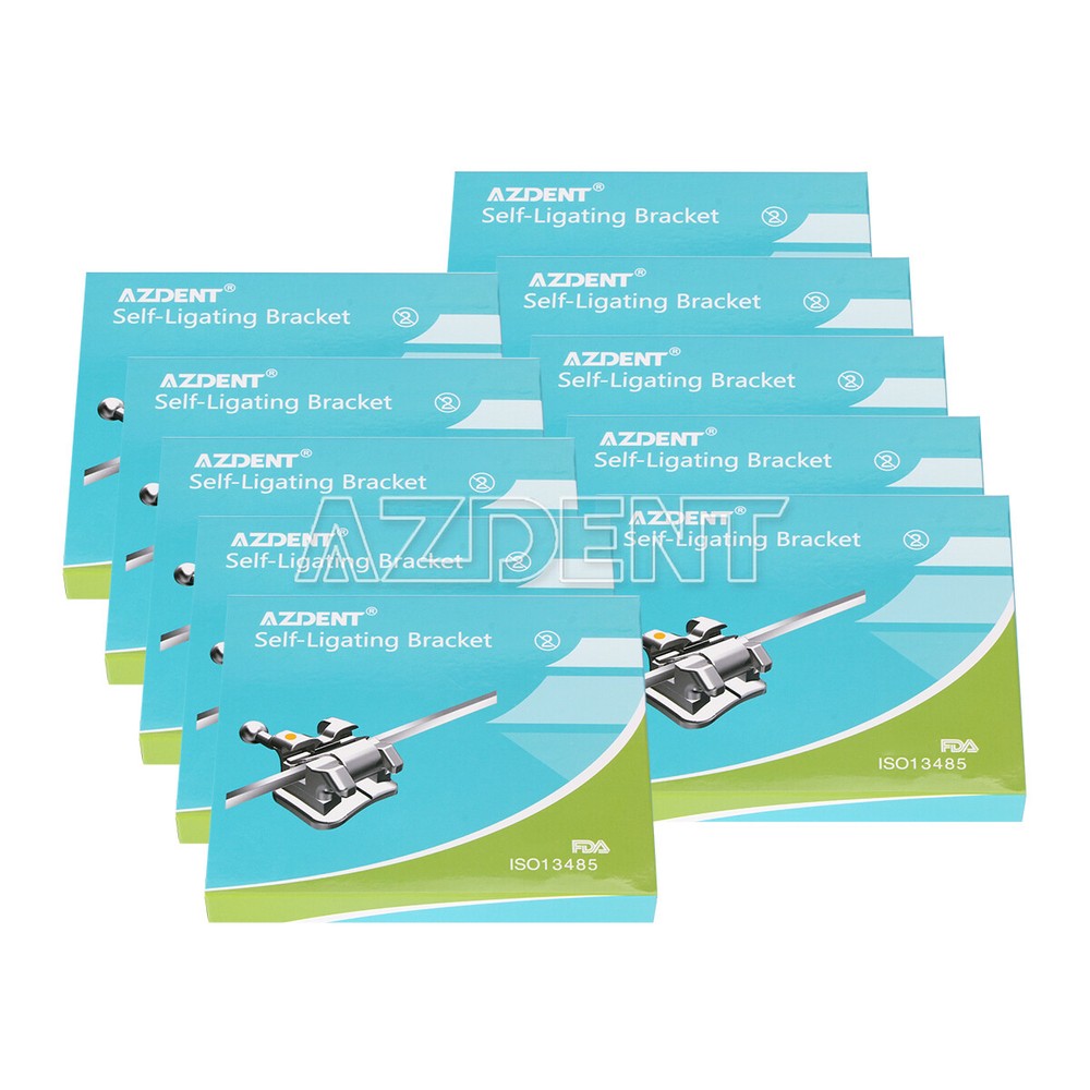 AZDENT Dental Ortho Brackets Brace Self-Ligating Active Mini Roth 022 Hooks 345