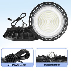 12Pack 300W UFO LED High Bay Light 6000K Industrial Warehouse Factory Fixture