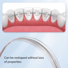Dental Ortho Lingual Retainer Wire Flat Straight Twist Wires Stainless Steel AZ