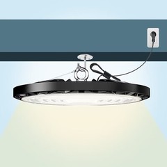 400W UFO LED High Bay Light Warehouse Gym Industrial Commercial Light 90-277V