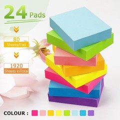 Bright Colored Sticky Notes 1.5×2 inch – 1920 Sheets for Easy Organization
